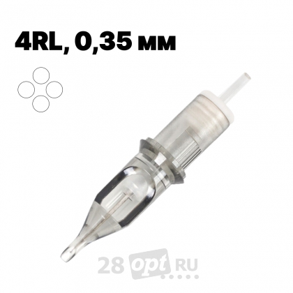 Картриджи для художественной татуировки EZ Revolution RC1204RL Round Liner 4, 0,35 мм, коробка 20 шт.
