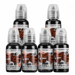 Уцененный товар, Сет красок для художественной татуировки World Famous Tattoo Ink, Five-Stage Shading Set, 5 цветов, 30 мл