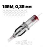 Картриджи для художественной татуировки EZ Revolution RC1215M1C-2 Round Magnum 15, 0,35 мм, коробка 20 шт.